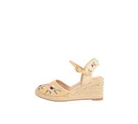 Lipsy Sandalias crema / piel / verde / rojo oscuro 43 EUR