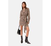 Lipsy Vestido camisero beige / negro 40 beige / negro