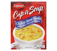 Lipton Cup-A-Soup Mezcla de sopa instantánea, fideos de pollo con carne blanca, 1.8 onzas, 51 g (paquete de 1)