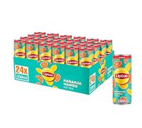 Lipton Ice Tea Naranja Mango pack 24 latas x 330 ml - Bebida Refrescante de Té Negro con Zumos de Fruta, Sin Gas