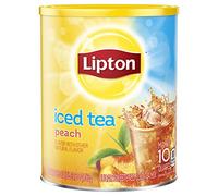 Lipton Mezcla de té helado, melocotón, 10 cuartos de galón