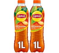 Lipton Té helado con sabor a melocotón, cero azúcar y bajo en calorías, botella de 1 litro (Paquete de 2)