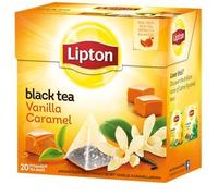 Lipton Vanilla Caramel Black Tea Pyramid Luxury Tea Bags with Real Tea Leaves Exclusive Collection 4 Boxes Imported