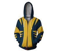LIPUDAPP Sudadera con Capucha para Adultos Unisex, Chaquetas con Cremallera para Hombre, Abrigo, Disfraz de Cosplay de Anime de Wolverine, Ropa de Abrigo Informal, chándal Deportivo,Tops-Adults(3XL)