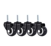 LIQONWAG 4 Ruedas Giratorias de Poliuretano Resistentes Y Silenciosas, con Tornillos para Muebles./Black/1.5Inch