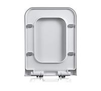 LIQONWAG Asiento de Inodoro Cuadrado con Cierre Suave, Fácil de Limpiar, Antideslizante, Material Pp de Alto Rendimiento,/36 * 47Cm