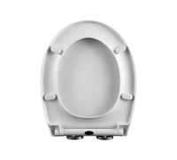 LIQONWAG Asiento de Inodoro de Cierre Suave, Tapa de Inodoro de 37 X 44 cm con Liberación Rápida para una Limpieza Fácil, Fijación Superior, Asientos de Inodoro en Forma de O con Bisagras Ajustables