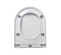 LIQONWAG Asiento de Inodoro en Forma de D con Cierre Suave, Color, con Bisagras Ajustables de 360°, Parte Superior Fija, Liberación Rápida, en Forma de D para una Limpieza Fácil./36 * 45Cm