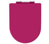 LIQONWAG Asiento de Inodoro en Forma de D con Cierre Suave Y Liberación Rápida para una Limpieza Fácil Asiento de Inodoro con Bisagras Ajustables Asiento de Inodoro en Forma de D Grueso/Purple