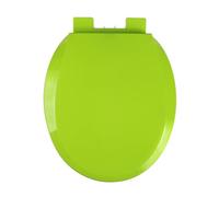 LIQONWAG Asiento de Inodoro Redondo de Cierre Suave de Color con Liberación Rápida para una Limpieza Fácil, Fijación Superior Sencilla, Asientos de Inodoro Estáncon Bisagras Ajustables, 36 X 41 cm/Gre