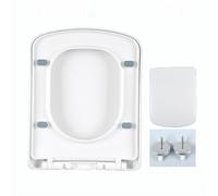 LIQONWAG Asientos de Inodoros, Asiento de Inodoro Cuadrado, Cierre Suave con Liberación Rápida para Facilitar la Limpieza, Bisagras Ajustables de Fijación Superior Sencilla, Tapa de Inodoro Antidesliz