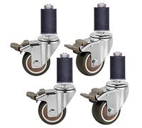 LIQONWAG Juego de 4 Ruedas Giratorias para Banco de Trabajo de Alta Resistencia, Ruedas de Carro con Freno, Ruedas Giratorias de 360 Grados, Ruedas para Muebles Industriales./40Tubes