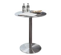 LIQONWAG Mesa de Bar Y Bistró: Mesa Rede Acero Inoxidable, Mesa Auxiliar Moderna Y Elegante, Ideal para Cafeterías, Salas de Estar Y Balcones./50 * 50 * 105Cm