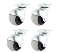 LIQONWAG Polea Universal Silenciosa, Rueda Giratoria Esférica para Muebles, Ruedas Vintage para Escritorio, Silla Y Carrito (Paquete de 4)/2 Inch
