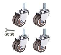 LIQONWAG Ruedas Giratorias de Alta Resistencia, Ruedas para Muebles, Ruedas Giratorias para Muebles, Ruedas Giratorias con Vástago, Ruedas de Goma para Muebles, Ruedas Industriales de Alta Resistencia
