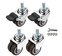 LIQONWAG Ruedas Giratorias de Alta Resistencia, Ruedas para Muebles, Ruedas Giratorias para Muebles, Ruedas Giratorias con Vástago, Ruedas de Goma para Muebles, Ruedas Industriales de Alta Resistencia