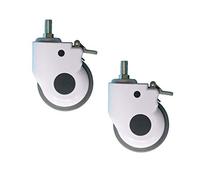 LIQONWAG Ruedas Giratorias de Poliuretano de 3/4/5 Pulgadas para Equipo Médico, con Tornillo Y Freno, Universales, Silenciosas, 2 Unidades/Brake/5Inch