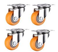 LIQONWAG Ruedas Giratorias Resistentes para Muebles, 4 Unidades, con Placa Giratoria, de Metal, con Placa Superior de 360°./Universal/1.25In
