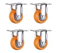 LIQONWAG Ruedas Giratorias Resistentes para Muebles, 4 Unidades, con Placa Giratoria, de Metal, con Placa Superior de 360°./Fixed/1In