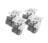 LIQONWAG Ruedas para Muebles, Ruedas de Transporte, Ruedas Giratorias con Freno, Ruedas Resistentes con Palés, Ruedas Ultra Silenciosas para Muebles./Brake/1.5In