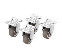 LIQONWAG Ruedas para Muebles, Ruedas de Transporte, Ruedas Giratorias con Freno, Ruedas Resistentes con Palés, Ruedas Ultra Silenciosas para Muebles./Fixed/1.25In