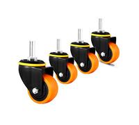 LIQONWAG Ruedas para Muebles, Ruedas Giratorias de Goma, Ruedas Resistentes de 2 Pulgadas, Ruedas de Transporte Industrial, Poliuretano, Silenciosas Y Resistentes Al Desgaste, Aptas para Carros, Equip