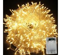 LIQS Las Luces de Navidad,Batería árbol de Navidad Lámpara de Cuento de Hadas Con 2 Modos Terraza de Fiesta de Bodas en Dormitorios Interiores y Exteriores (3M 30LED, Blanco cálido)