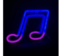 LIQS Logotipo de Neón LED,Letrero de Neón Luz Nocturna Luz de Neón LED Colgante en la Pared Suministro de Energía de la Batería USB Logotipo de Neón LED (Polvo Azul)