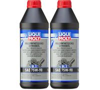 Liqui Moly Aceite 100% sintético para el Cambio (GL5) SAE 75W-90, 1 L, Aceite de Engranajes, Aceite hidráulico, SKU 1414 (Paquete de 2)