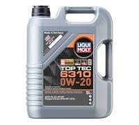 LIQUI MOLY Aceite de motor 0W-20 Top Tec 6310 5L Compatible con OPEL Corsa F Hatchback P2JO Crossland X P17, P2QO Grandland X A18, P1UO MOKKA CORSA F Furgoneta/hatchback Astra L Hatchback C02