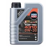 LIQUI MOLY Aceite de motor 0W-30 Top Tec ACEA C2 API SQ 4310 1L Compatible con PEUGEOT 208 I Hatchback CA, CC 2008 I A94, CU 107 Hatchback PM, PN, KIA RIO III UB, CITROËN C1 PM, PN