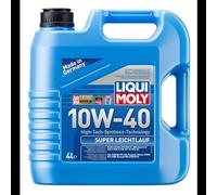 LIQUI MOLY Aceite de motor 10W-40 Leichtlauf aceite parcialmente sintético aceite ACEA A3/B4 API SN API CF Super 4L Compatible con VW Golf IV Hatchback 1J1 Golf V Hatchback 1K1 TOURAN 1T1, 1T2