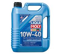 LIQUI MOLY Aceite de motor 10W-40 Leichtlauf aceite parcialmente sintético ACEA A3/B4 API SP Super 5L Compatible con PEUGEOT 208 I Hatchback CA, CC, TOYOTA AYGO WNB1, KGB1, NISSAN Qashqai II J11, J11