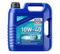 LIQUI MOLY Aceite de motor 10W-40 Marine aceite parcialmente sintético API SN Plus PWC Oil 4L