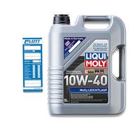 LIQUI MOLY Aceite de motor 10W-40 МoS2 aceite parcialmente sintético aceite ACEA A3/B4 API SL Leichtlauf 5L Compatible con VW GOLF II 19E, 1G1 Transporter T4 Bus 70B, 70C, 7DB, 7DK, 70J, 70K, 7DC, 7DJ