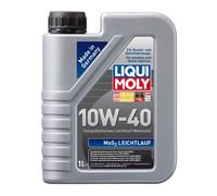 LIQUI MOLY Aceite de motor 10W-40 МoS2 aceite parcialmente sintético Aceite para motor ACEA A3/B4 API SL Leichtlauf 1L