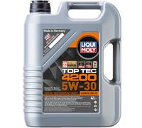 LIQUI MOLY Aceite de motor 5W-30 Top Tec ACEA C3 ACEA C2 API SQ 4200 4L Compatible con VW Polo V Hatchback 6R1, 6C1 up! Hatchback 121, 122, BL1, BL2, BL3, 123 Golf 7 Hatchback 5G1, BQ1, BE1, BE2