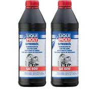 LIQUI MOLY Aceite para el cambio (GL4) SAE 80W | 1 L | Aceite de engranajes | Aceite hidráulico | 1020 (Paquete de 2)