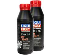 LIQUI MOLY Gabelöl 5W Light para Motocicleta 2x 500ml