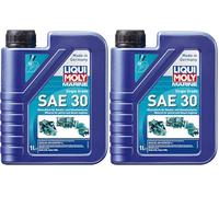 LIQUI MOLY Marine Single Grade SAE 30 | 1 L | Aceite de motor mineral de arranque | 25065 (Paquete de 2)