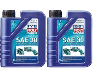 LIQUI MOLY Marine Single Grade SAE 30 | 1 L | Aceite de motor mineral de arranque | 25065 (Paquete de 2)