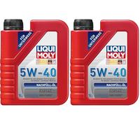 LIQUI MOLY Nachfüll-Öl 5W-40 | 1 L | Tecnología de síntesis Aceite de motor | 1305 (Paquete de 2)