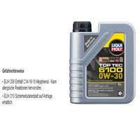 Liqui Moly Top Tec 6100 0W-30 Aceite Motor Para BMW LONGLIFE-12 FE ACEA C2 1L
