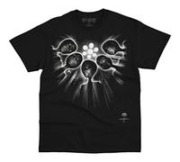 Liquid Blue Alien Abduction T-Shirt Camiseta, Negro, XL para Hombre