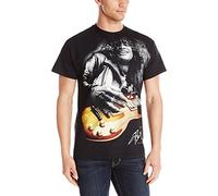 Liquid Blue Camiseta de Guitarra Slash para Hombre, Negro -, Medium