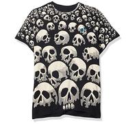 Liquid Blue Camiseta Estampada Fantasy Son of Skulls, Negro, XXL Unisex Adulto