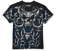 Liquid Blue - Camiseta para Hombre, diseño de Calavera, Color Azul - Negro - XX-Large