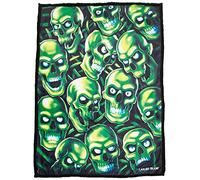 Liquid Blue Fantasy Skull Pile Classic Coral Fleece Throw Blanket Bandana, Multicolor, 50" x 60" para Hombre