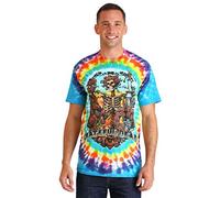 Liquid Blue Grateful Dead Mens Rainbow Bertha Tie-Dye T-Shirt X-Large