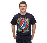 Liquid Blue Grateful Dead Steal Your Roses - Camiseta de Manga Corta para Hombre - Azul - X-Large
